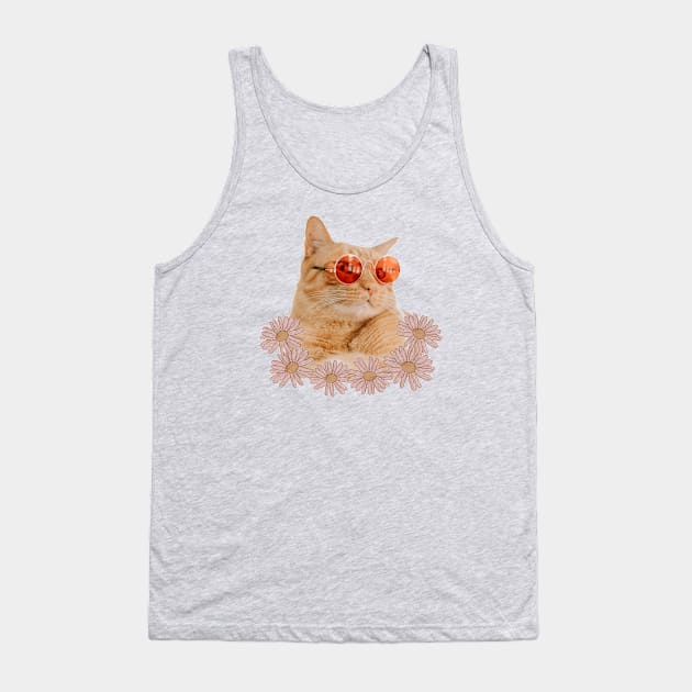 Funky cat Tank Top by ArtsyStone